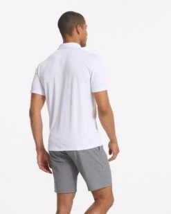 Zephyr Polo | White -Cheap Drape Joy Store V1000WHT FA22 M ECOMM TOP 0335