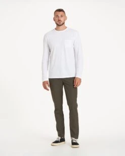 Long-Sleeve Rise Tee | White -Cheap Drape Joy Store V1001WHT 2030 FULL