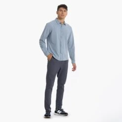 Long Sleeve Bridge Button Down | Light Cloud -Cheap Drape Joy Store V1002LCL 00113