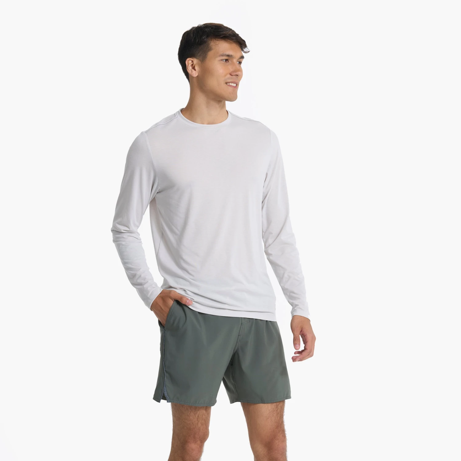 Long Sleeve Current Tech Tee | Salt 3 Long Sleeve Current Tech Tee | Salt - Image 3