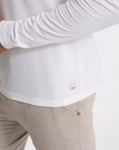 Long Sleeve Current Tech Tee | White -Cheap Drape Joy Store V1003WHT SP23 M ECOMM TOPS FULL 0806 1X1 0cd59237 8e57 4b78 9152 389346cdb4eb