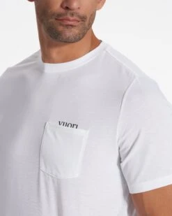 Current Pocket Tee | White -Cheap Drape Joy Store V1007WHT FA23 M ECOMM TOPS DETAIL 3