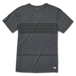 Tuvalu Tee | Charcoal Stripe