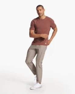 Tuvalu Tee | Hazelnut -Cheap Drape Joy Store V101HZN FA23 M ECOMM TOPS FULL 4