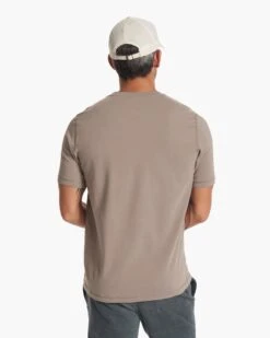 Tuvalu Tee | Walnut -Cheap Drape Joy Store V101WAL FA23 M ECOMM TOPS BACK TOPS 4