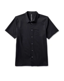 Short Sleeve Manhattan Button Down | Black
