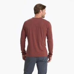 Long-Sleeve Ever Henley | Cedar -Cheap Drape Joy Store V108CED 00900