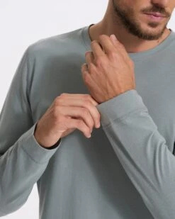 Long Sleeve Ever Henley | Stormy -Cheap Drape Joy Store V108STY SP23 M ECOMM TOPS TOP 3123 1x1 cb1284e5 d038 4265 b88a 380fd75302e4