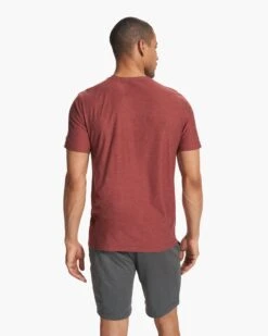 Strato Tech Tee | Earth Red Heather -Cheap Drape Joy Store V126HER FA23 M ECOMM TOPS BACK TOPS 6