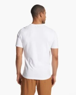 Strato Tech Tee | White -Cheap Drape Joy Store V126WHT FA23 M ECOMM TOPS BACK TOPS 4