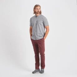 Bishop Short-Sleeve Button-Down | Light Grey -Cheap Drape Joy Store V154LTG 4 update