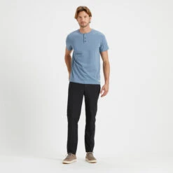 Short-Sleeve Ever Henley | Cloud -Cheap Drape Joy Store V165CLD 4
