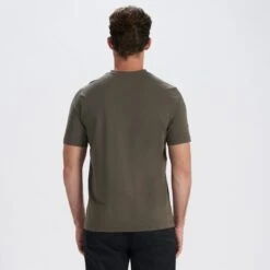 Short-Sleeve Ever Henley | Oregano -Cheap Drape Joy Store V165ORE 3