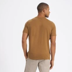 Short-Sleeve Ever Henley | Tobacco -Cheap Drape Joy Store V165TOB 3