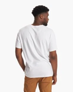 Short-Sleeve Ever Henley | White -Cheap Drape Joy Store V165WHT SP22 M ECOMM TOPS 1031 1X1 updated