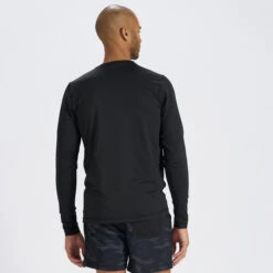 Long-Sleeve Tradewind Performance Tee | Black -Cheap Drape Joy Store V177BLK 2