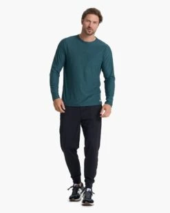 Long Sleeve Strato Tech Tee | Beryl Heather -Cheap Drape Joy Store V178HBE 03852