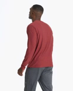 Long-Sleeve Strato Tech Tee | Currant Heather -Cheap Drape Joy Store V178HUT FA22 M ECOMM 00570
