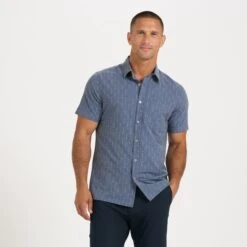 Short-Sleeve Bridge Button Down | Azure Arrows -Cheap Drape Joy Store V184AZA 1 2229cb4a 2152 4140 846f ecfb507f8365