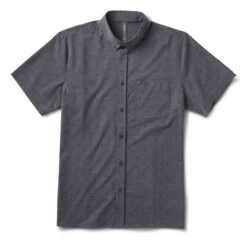 Short-Sleeve Bridge Button Down | Charcoal Tree