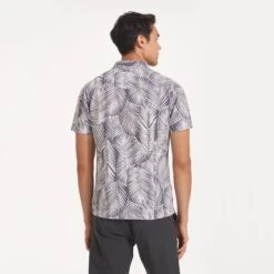 Short-Sleeve Bridge Button Down | Smoke Fronds -Cheap Drape Joy Store V184SMF 0237
