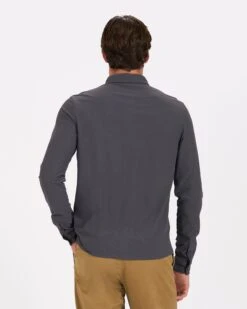 Long-Sleeve Ace Button-Down | Charcoal -Cheap Drape Joy Store V185CCL 3