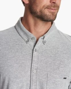 Long-Sleeve Ace Button-Down | Light Grey -Cheap Drape Joy Store V185LTG 2