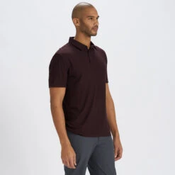 Strato Tech Polo | Oxblood Heather -Cheap Drape Joy Store V188HOX 2