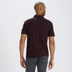 Strato Tech Polo | Oxblood Heather -Cheap Drape Joy Store V188HOX 3