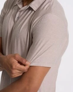 Strato Tech Polo | Oyster Heather -Cheap Drape Joy Store V188HOY SP23 M ECOMM TOPS DETAIL 3225 1x1 27439a1f c3eb 44fc a939 44679d7e5eeb