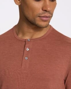 Long Sleeve Ease Performance Henley | Copper Heather 9 Long Sleeve Ease Performance Henley | Copper Heather -Cheap Drape Joy Store V194HCO SP23 M ECOMM TOPS DETAIL 3463 1x1 f495e887 f22a 4cf9 9b0b e905cf3b9b40