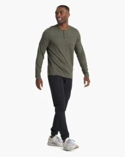 Long-Sleeve Ease Performance Henley | Oregano Heather 10 Long-Sleeve Ease Performance Henley | Oregano Heather -Cheap Drape Joy Store V194HOR 02944