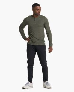 Long-Sleeve Ease Performance Henley | Oregano Heather 11 Long-Sleeve Ease Performance Henley | Oregano Heather -Cheap Drape Joy Store V194HOR 02974