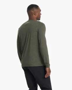 Long-Sleeve Ease Performance Henley | Oregano Heather 9 Long-Sleeve Ease Performance Henley | Oregano Heather -Cheap Drape Joy Store V194HOR 03004