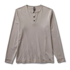 Long-Sleeve Ease Performance Henley | Oyster Heather