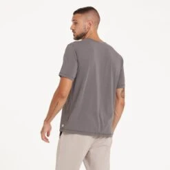 Short-Sleeve Ever Henley | Smoke -Cheap Drape Joy Store V199FOG 1672