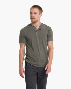 Linear Henley | Oregano -Cheap Drape Joy Store V199ORE 3542