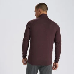 Ease Performance Half Zip | Oxblood Heather -Cheap Drape Joy Store V221HOX 3