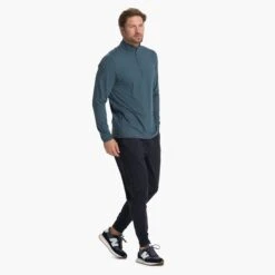 Ease Performance Half Zip | Stone Heather -Cheap Drape Joy Store V221HSO 03932