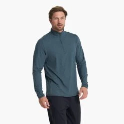 Ease Performance Half Zip | Stone Heather -Cheap Drape Joy Store V221HSO 03955