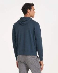 Ponto Performance Half Zip Hoodie | Indigo Heather -Cheap Drape Joy Store V244HAZ 3132