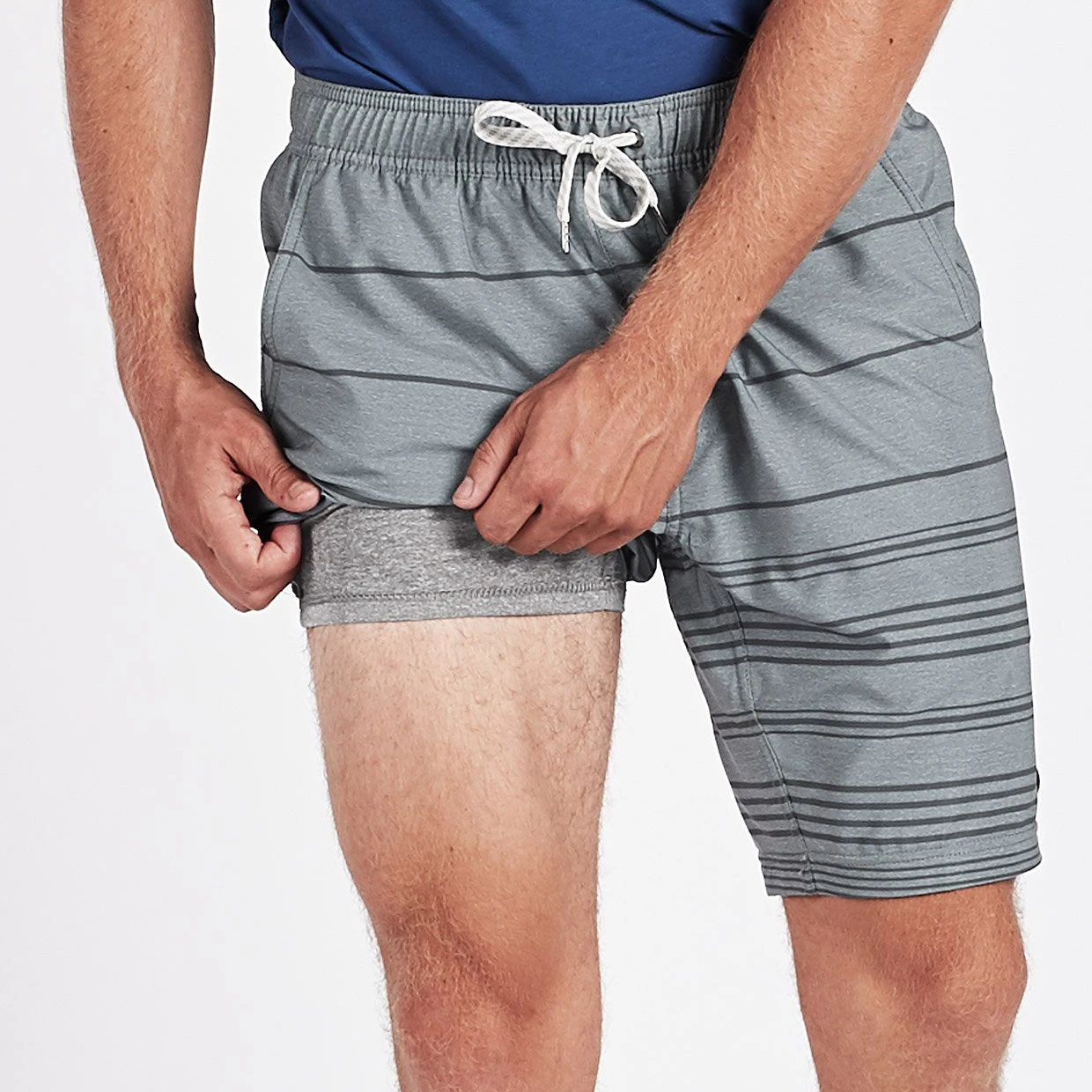 Kore Short | Grey Linen Stripe 4 Kore Short | Grey Linen Stripe - Image 4