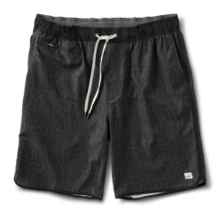 Banks Short | Black Herringbone Texture