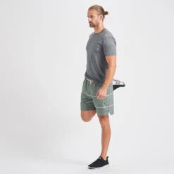 Trail Short | Evergreen Heather Stripe -Cheap Drape Joy Store V341EHS 4 update