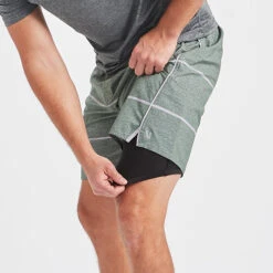 Trail Short | Evergreen Heather Stripe -Cheap Drape Joy Store V341EHS 5 update