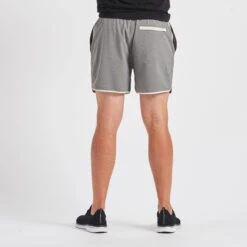 Banks Short 5" | Grey Linen Texture -Cheap Drape Joy Store V366GRL 3