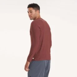 Long-Sleeve Strato Tech Tee | Cedar Heather -Cheap Drape Joy Store V382AZR 0473
