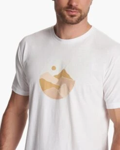 Landscapes Tee | White -Cheap Drape Joy Store V9009WHT FA23 M ECOMM printables DETAIL 5