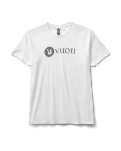 V1 Vuori Wordmark Logo Tee | White/Vintage Charcoal