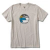 Waves Mountain Sun Tee | Light Grey